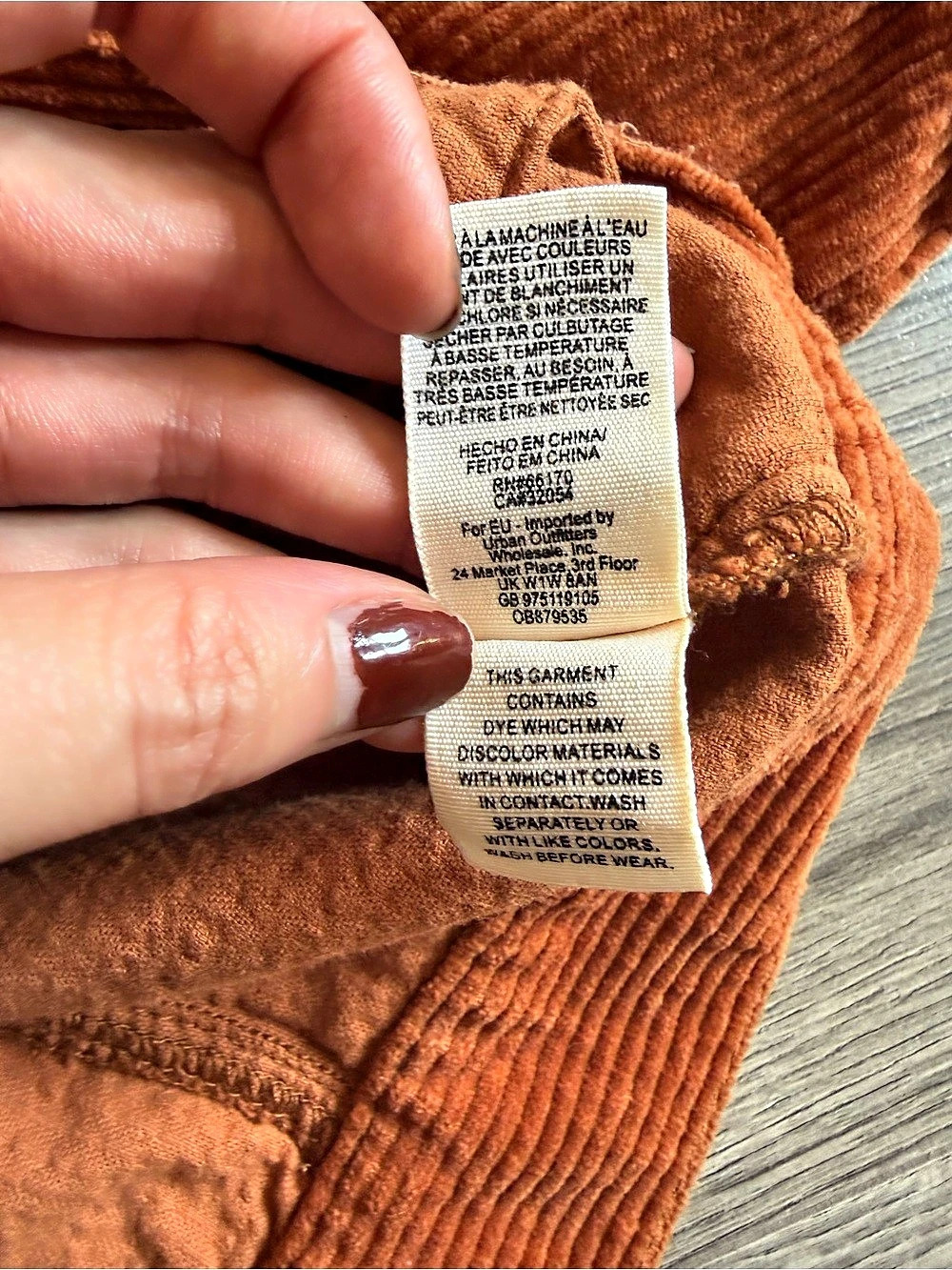 Free People 2020 Corduroy Jacket Orange Small Great Condition - Picture 9 of 10